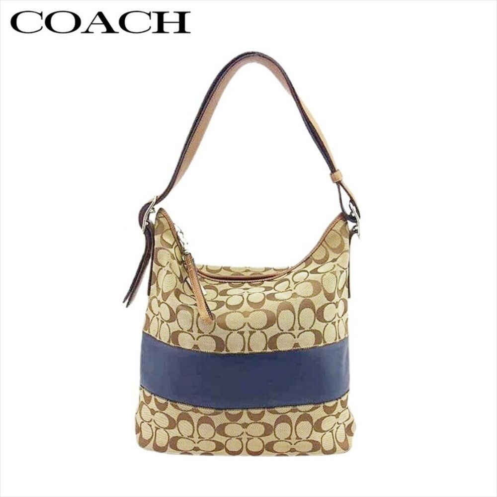 COACH 2WAY Shoulder Bag Signature Authentic Used C4461 - Picture 1 of 8